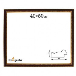 Рама для картин (зеркал) 40 х 50 х 2,8 см, пластиковая, Calligrata 6448, вишня с золотом