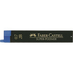 Грифели для механических карандашей Faber-Castell "Polymer", 0,7мм, 2B