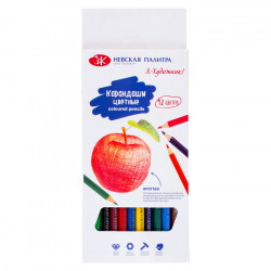 Набор цветных шестигранных карандашей, 12 цветов, картон