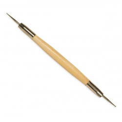 Скульптурный нож, двухстороннее шило (0,8/1,2 мм), ручка деревянная
