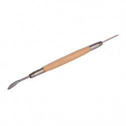 Скульптурный нож, двухсторонний (лопатка/шило), ручка деревянная