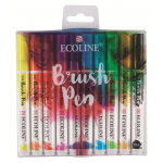 Набор акварельных маркеров Ecoline Brush Pen Основные 10 штук в пластиковой упаковке