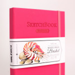 Скетчбук Малевичъ для графики и маркеров Bristol Touch, розовый, 180 г/м, А5, 50л 