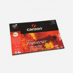 Альбом для масла CANSON Figueras 290г/м2, 33*24см, 10л, зерно холста, склейка по короткой стороне