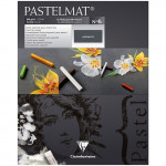 Альбом для пастели 12л. 24*30 см Clairefontaine "Pastelmat", 360г/м2, бархат, антрацит