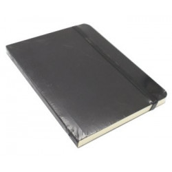Скетчбук А6 Potentate черный с резинкой, гладкая бумага, 80 г/м, 80л