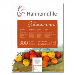 Hahnemuhle Альбом-склейка для акварели "Cezanne", 300 г/м2 , 24х32 см, хлопок 100%, среднее зерно, 10 л.