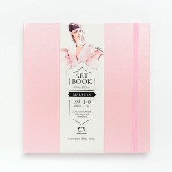Скетчбук Малевичъ для маркеров "Fashion", розовый, 75 г/м, 20х20, 80л