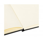 Скетчбук Brauberg  ART_CL бумага слоновая кость 140г/м, 80л, обложка черный кожзам с резинкой 210х148 мм