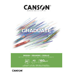 CANSON Graduate Drawing Альбом-склейка для смешанных техник A5 30 л 160 г.