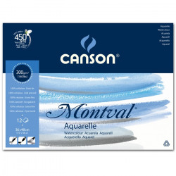 CANSON Montval Альбом для акварели 300г/м.кв 36*48см 12л Фин