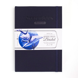 Скетчбук для графики и маркеров White Swan Bristol, индиго, 180 г/м, А5 см, 50л