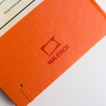 Скетчбук для акварели Малевичъ, 100% хлопок, оранжевый, 300 г/м, 14,5х21 см, 20л
