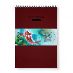 Скетчбук для акварели Малевичъ Monet 300 г/м, среднее зерно, спираль, А3, 20л