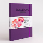 Скетчбук для графики и маркеров White Swan Bristol, фиолетовый, 180 г/м, А5 см, 50л
