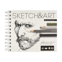 Скетчбук "SKETCHBOOK Sketch&Art" А5 100л, гребень, 60гр/м2