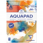 Альбом для акварели 50л., А4, на склейке Clairefontaine "Goldline Aqua", 300г/м2, холодное прессование