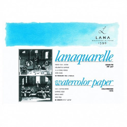 LANA Альбом-склейка для акварели "Lanaquarelle", 300 г/м², 23х31 см, 20 л, хлопок 100%, среднее зерно