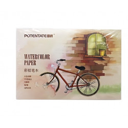Скетчбук для акварели А5 Potentate "Велосипед", с/з, 300 г/м, 12 л