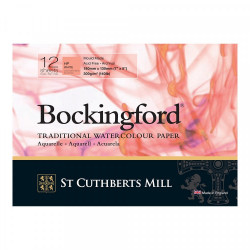 Альбом для акварели "Bockingford HP", горячее прессование, зерно сатин, 18х13см, 300г/м2, 12л. 