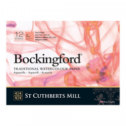 Альбом для акварели "Bockingford HP", горячее прессование, зерно сатин, 31х23см, 300г/м2, 12л. 