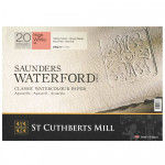 Бумага для акварели Saunders Waterford HP,100% хлопок, м/з, 300 г/м², 31*23 см, экстра белый, 20 листов