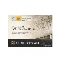 Бумага для акварели Saunders Waterford Rough Block, к/з, 300 г/м², 26x18 см, 20 л, белый