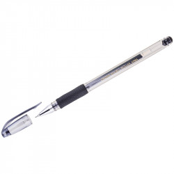 Ручка гелевая Crown "Hi-Jell Needle Grip" черная, 0,7мм