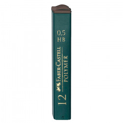 Грифели для механических карандашей Faber-Castell "Polymer", 0,5мм, HB
