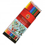 Набор акварельных  цветных карандашей "Mondeluz", 12 цветов в картонной коробке