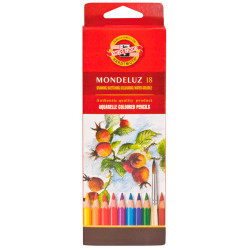 KOH-I-NOOR 3717 (18) Набор высококачественных акварельных  цветных карандашей "Mondeluz", 18 цветов, в картонной коробке