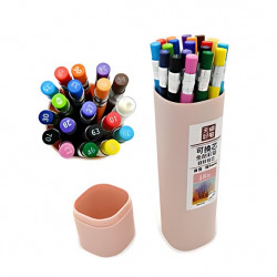 Набор цветных механических карандашей 18 цв. толщина 2.5мм, шестигранный корпус, точилка в комплекте, в пластиковом тубусе