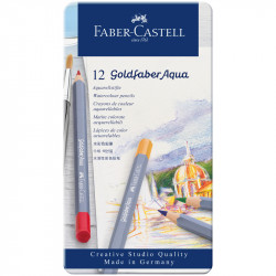 Карандаши цветные Faber-Castell «Goldfaber» 12 цветов, металлическая коробка