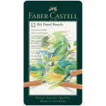 Пастельные карандаши Faber-Castell "Pitt Pastel" 12 цветов, металлическая коробка