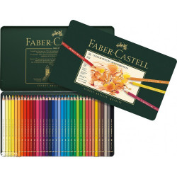 Набор цветных карандашей Faber-Castell Polychromos, 36 цветов в жестяной коробке
