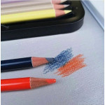 Цветные карандаши Nyoni "Цвет кожи", 24 цвета, деревянные, заточенные, в металлической коробке 