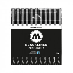 Набор маркеров линеров BLACKLINER  Comlete Set, 11шт.