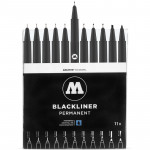 Набор маркеров линеров BLACKLINER  Comlete Set, 11шт.