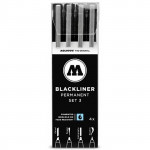Набор маркеров линеров BLACKLINER  Set 3, 4шт.