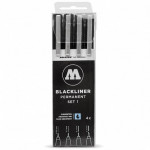 Molotow Набор маркеров линеров BLACKLINER  Set 1, 4 шт.