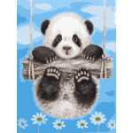 Картина по номерам «Панда на качелях», 30x40 см 