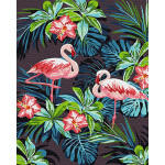 Картина по номерам «Фламинго в цветах», 40*50 см. 