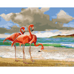 Картина по номерам «Розовые фламинго», 40x50 см 