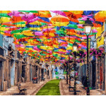 Картина по номерам «Улица зонтиков», 40x50 см 