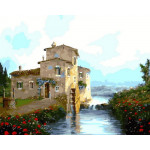 Картина по номерам «Старая водяная мельница», 40*50 см. 
