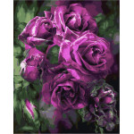 Картина по номерам «Пурпурные розы», 40*50 см. 