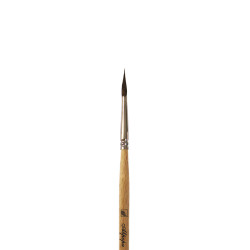 Кисть белка №3 круглая Альбатрос «Аврора» длинная ручка