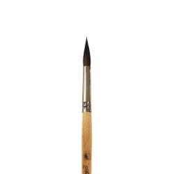Кисть белка №6 круглая Альбатрос «Аврора» длинная ручка