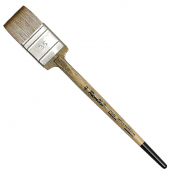 Флейц плоский имитация мангуста ручка круглая деревянная пестрая серия 5T24C №35