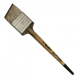 Флейц наклонный имитация мангуста, ручка круглая деревянная пестрая №50